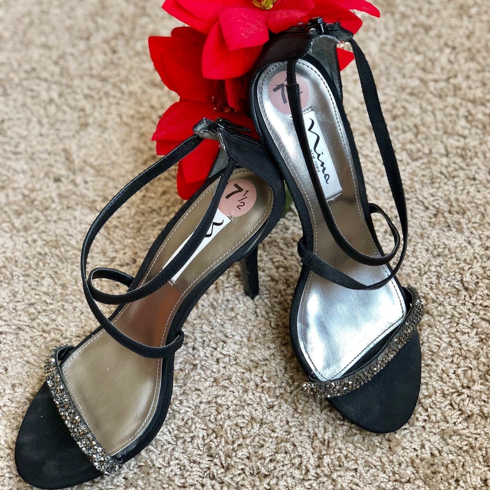 Cross Strap Black heels